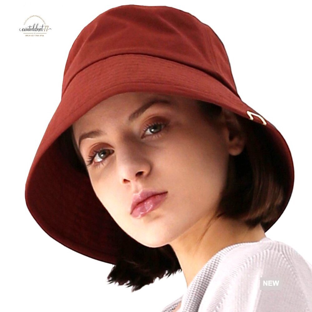 Vintage Washed Cotton Deep Brim Packable Travel Safari Bucket Hat